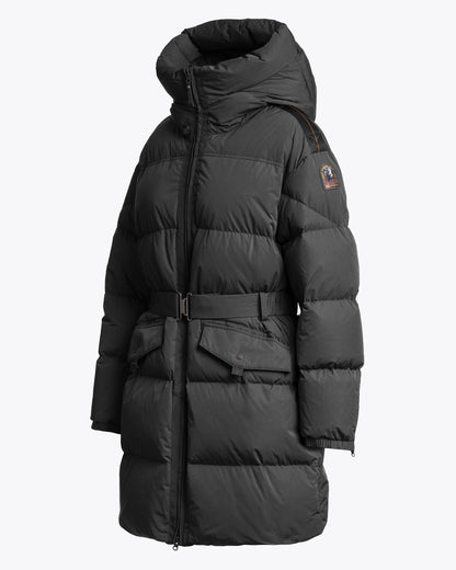 Parajumpers Rosehall Womens Hooded Down Coat - Black 541, side