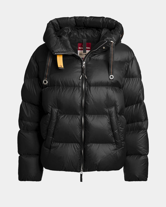 Parajumpers Tilly Womens Down Jacket with Hood - Black 541 | CHO | Designer Womens Padded Jackets