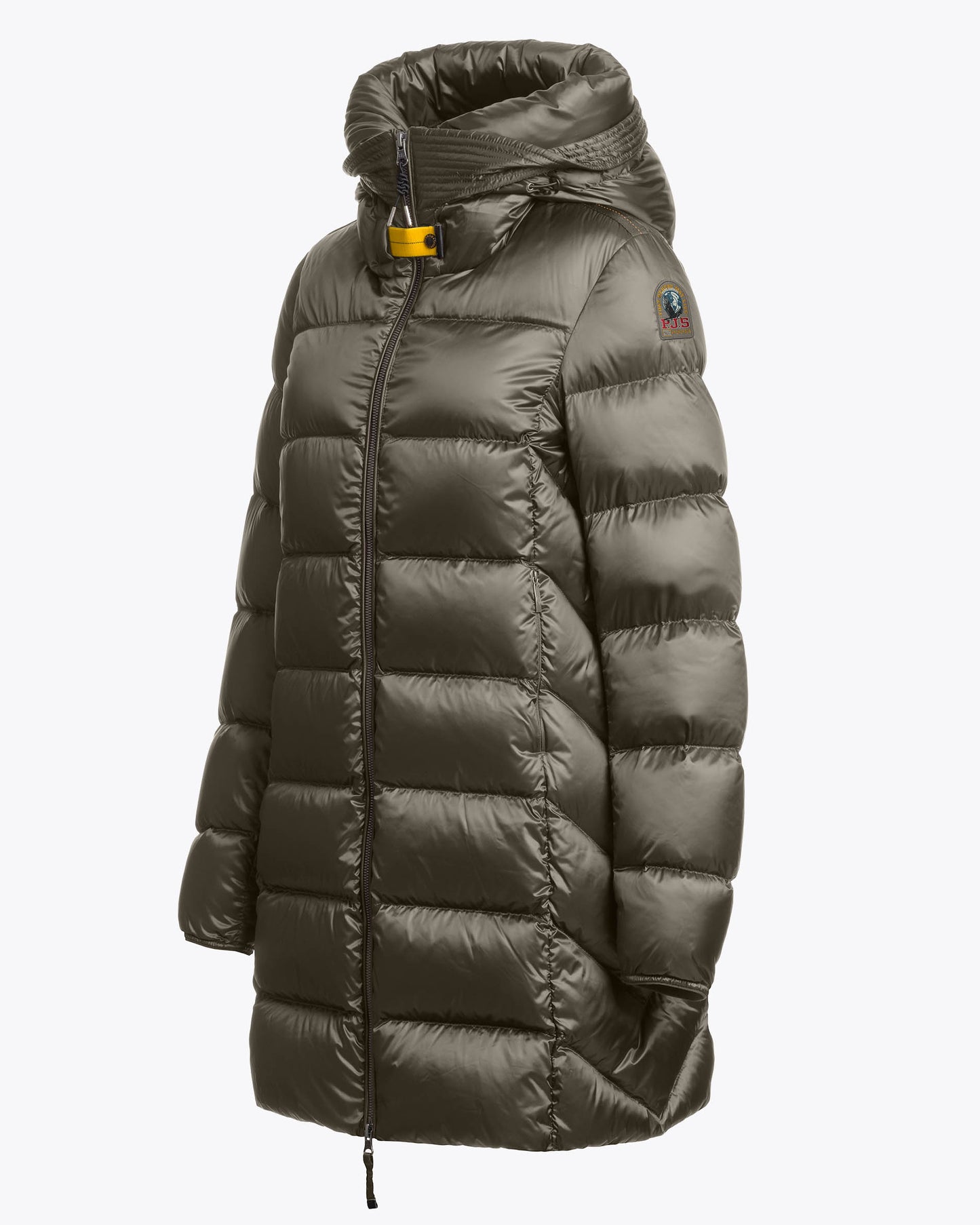Parajumpers Marion Womens Down Jacket with Hood - Taggia Olive 218, side