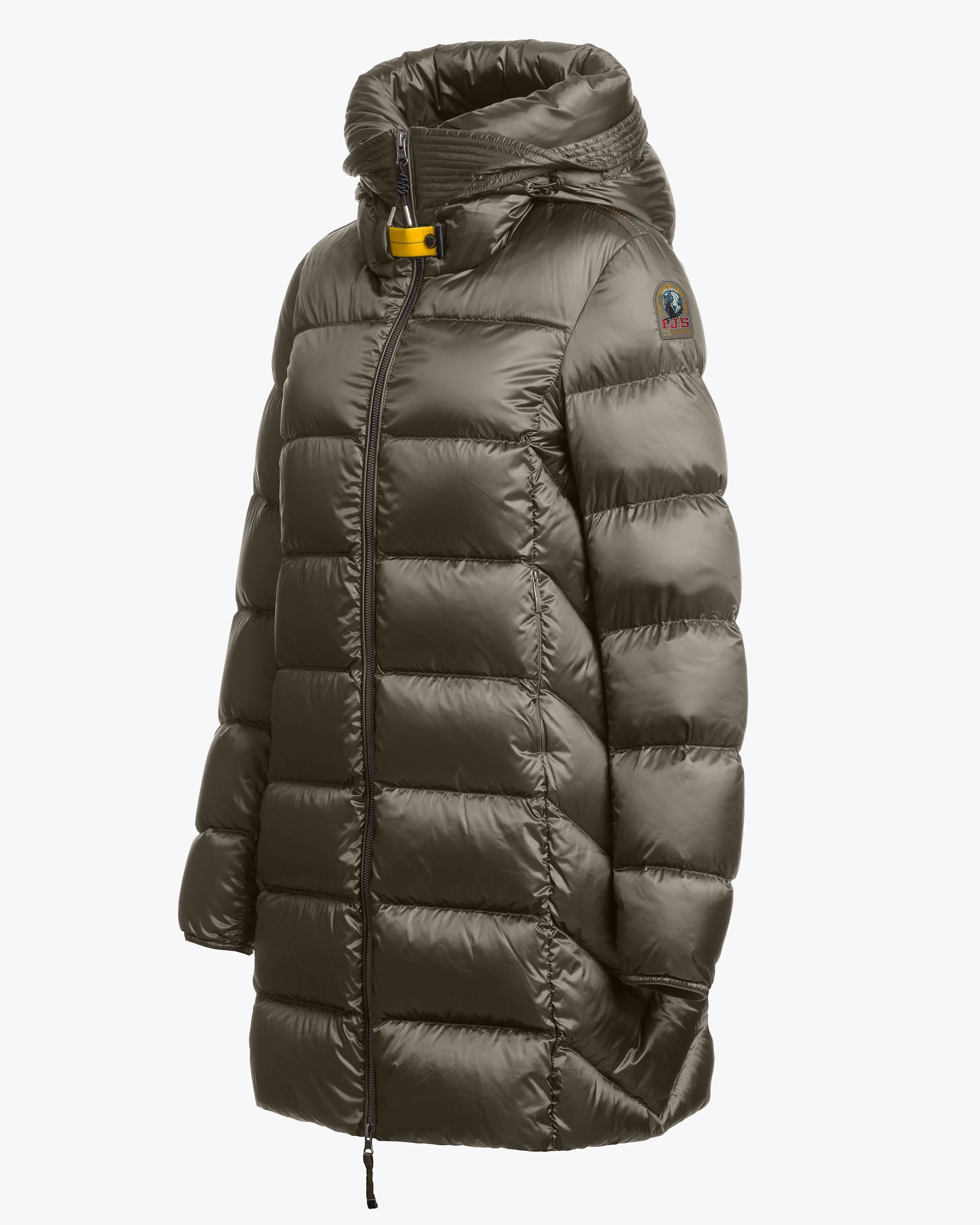 Parajumpers Marion Womens Down Jacket with Hood - Taggia Olive 218, side