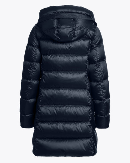 Parajumpers Marion Womens Down Jacket with Hood - Blue Navy 316, back