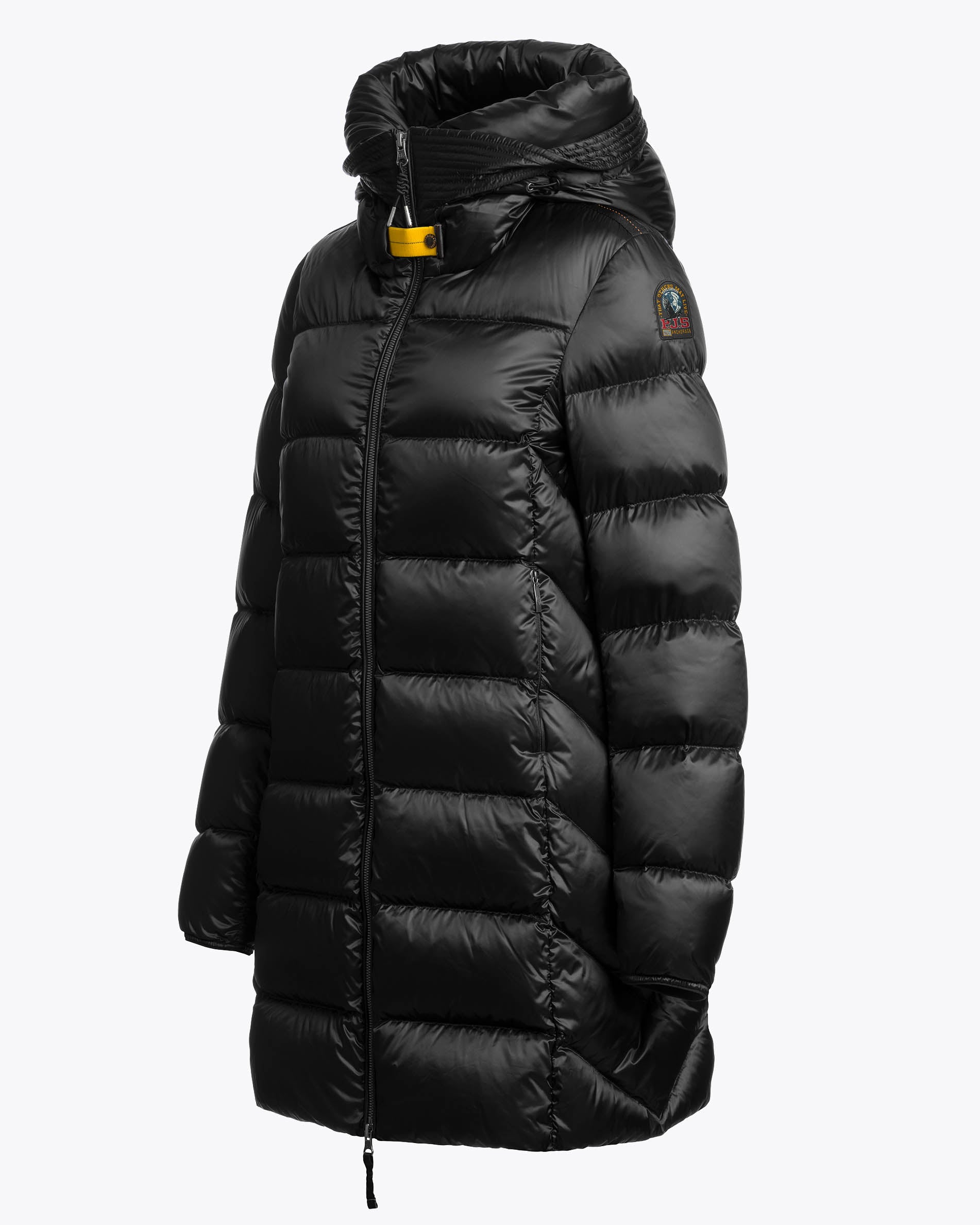 Parajumpers Marion Womens Down Jacket with Hood - Black 541, side