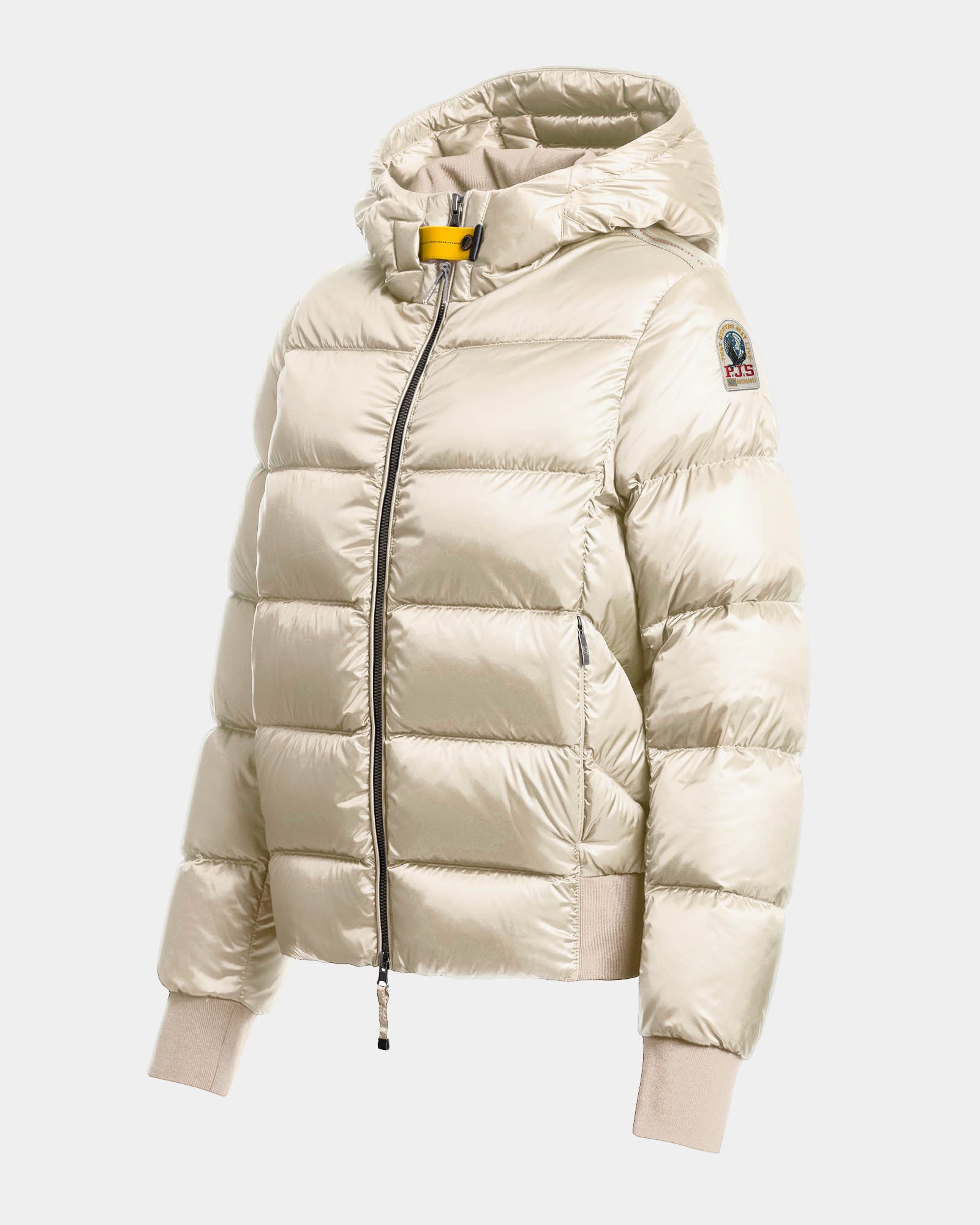 Parajumpers Mariah Womens Hooded Down Bomber Jacket - Warm Ivory 132, side