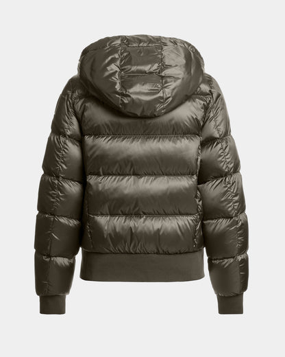 Parajumpers Mariah Womens Hooded Down Bomber Jacket - Taggia Olive 218