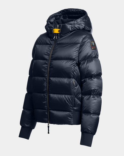 Parajumpers Mariah Womens Hooded Down Bomber Jacket - Blue Navy 316, side