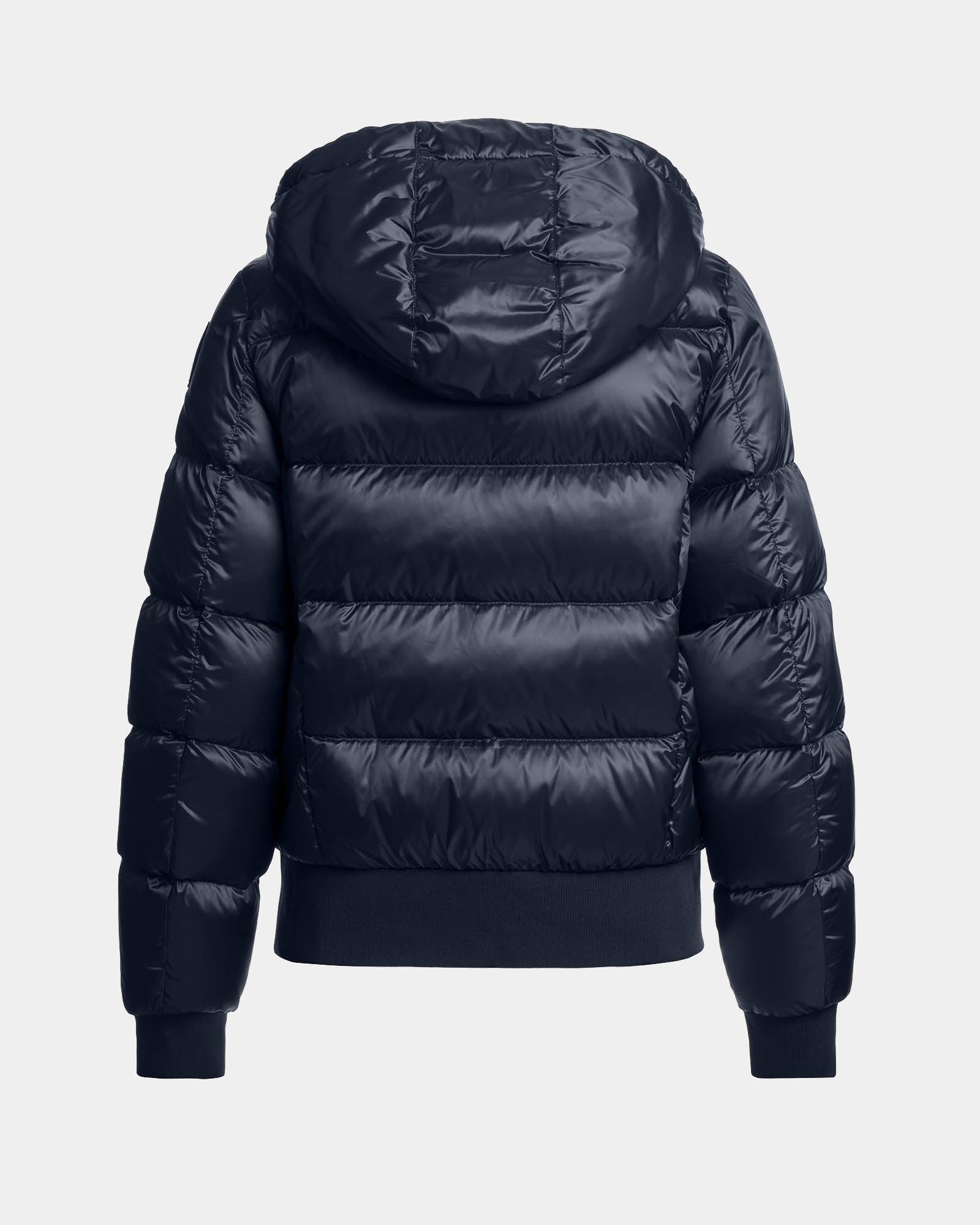 Parajumpers Mariah Womens Hooded Down Bomber Jacket - Blue Navy 316, back