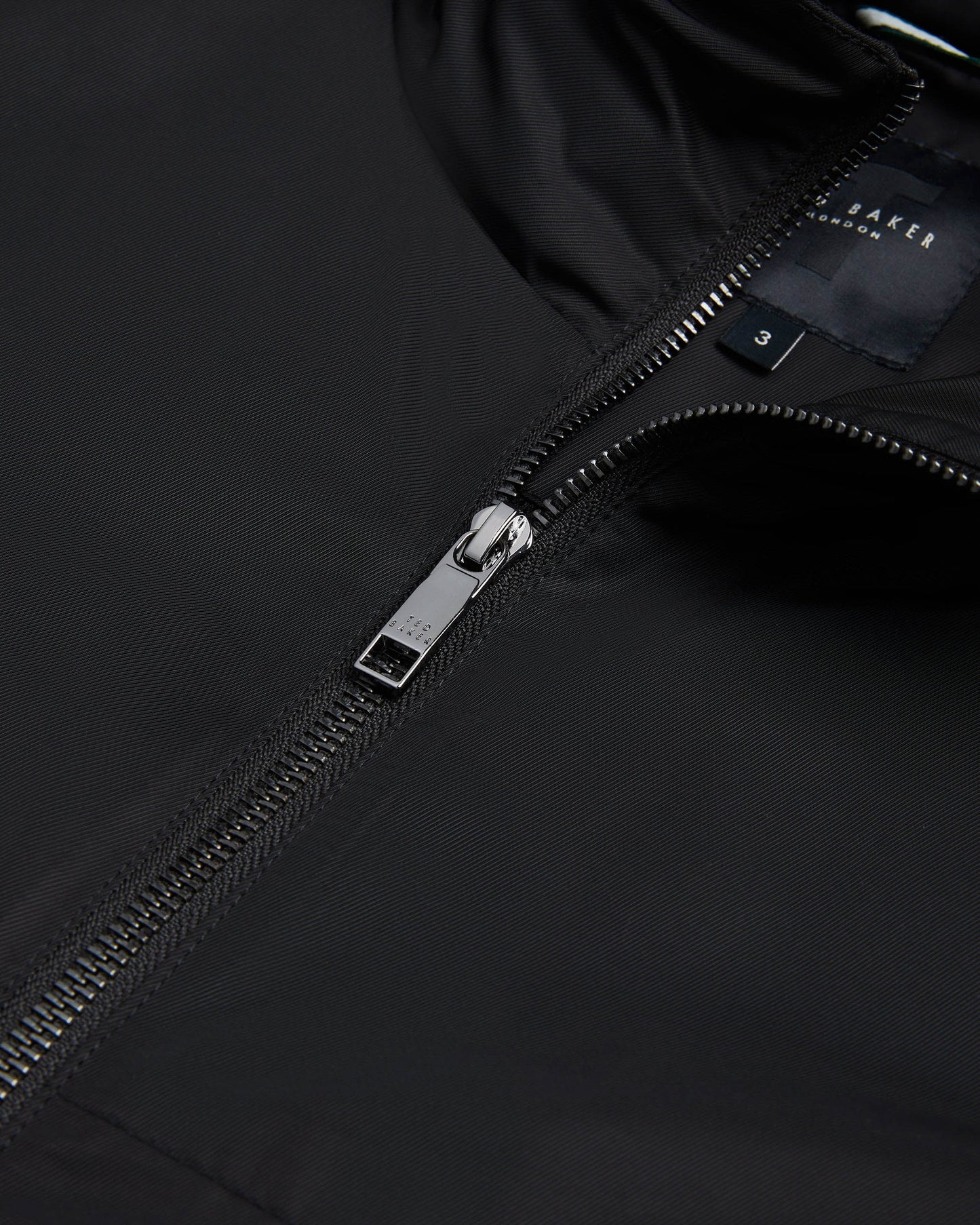 Ted Baker Basham Mens Nylon Sateen Hooded Jacket - Black - CHO - Designer Mens Jackets