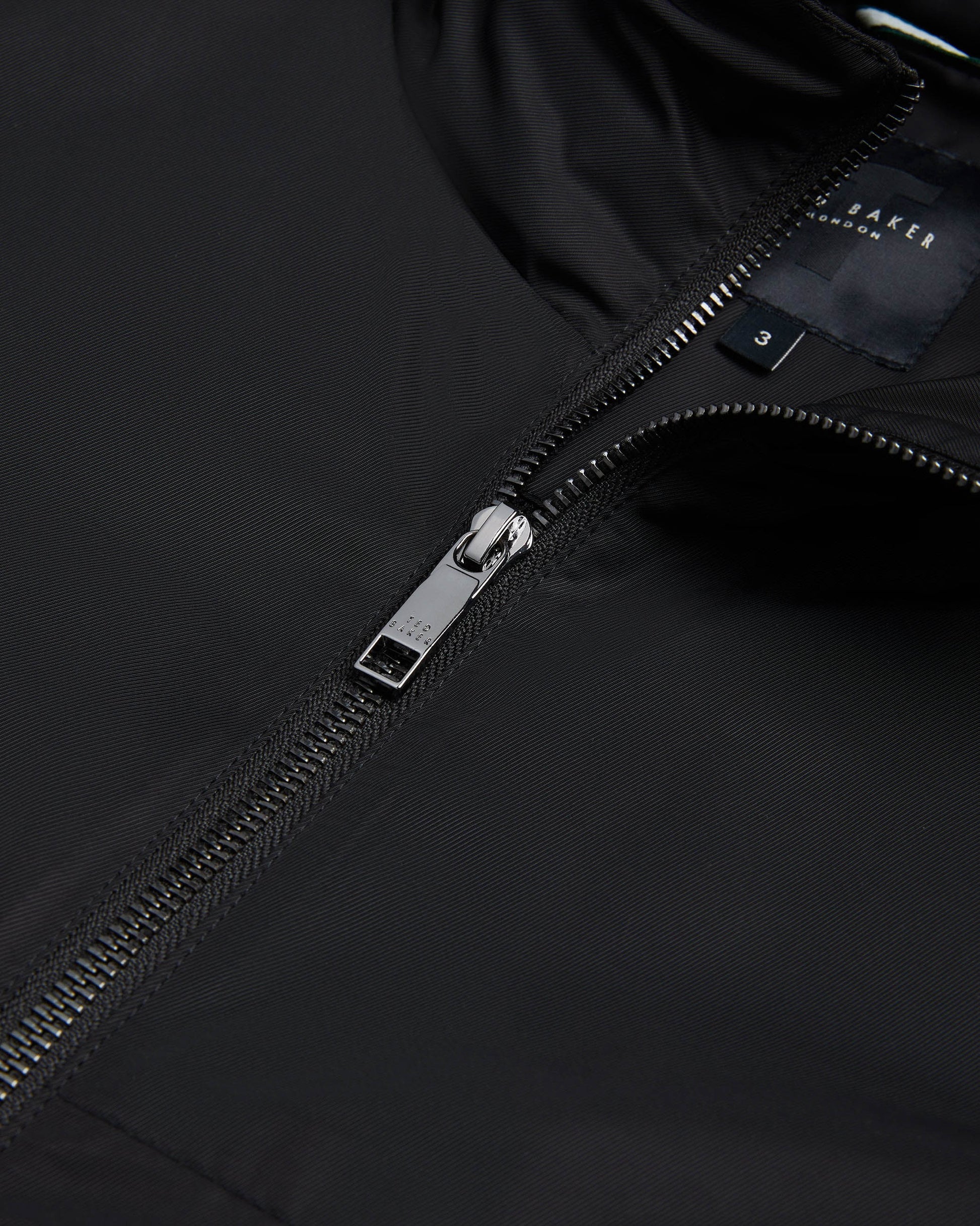 Ted Baker Basham Mens Nylon Sateen Hooded Jacket - Black - CHO - Designer Mens Jackets