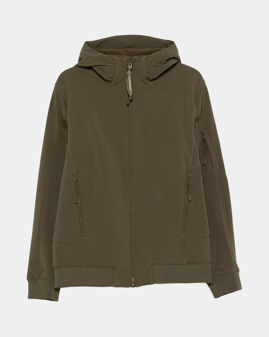 C.P. Company Lens C.P. Shell - R Mens Hooded Jacket - Ivy Green 683 | CHO | Designer Mens Light Jackets