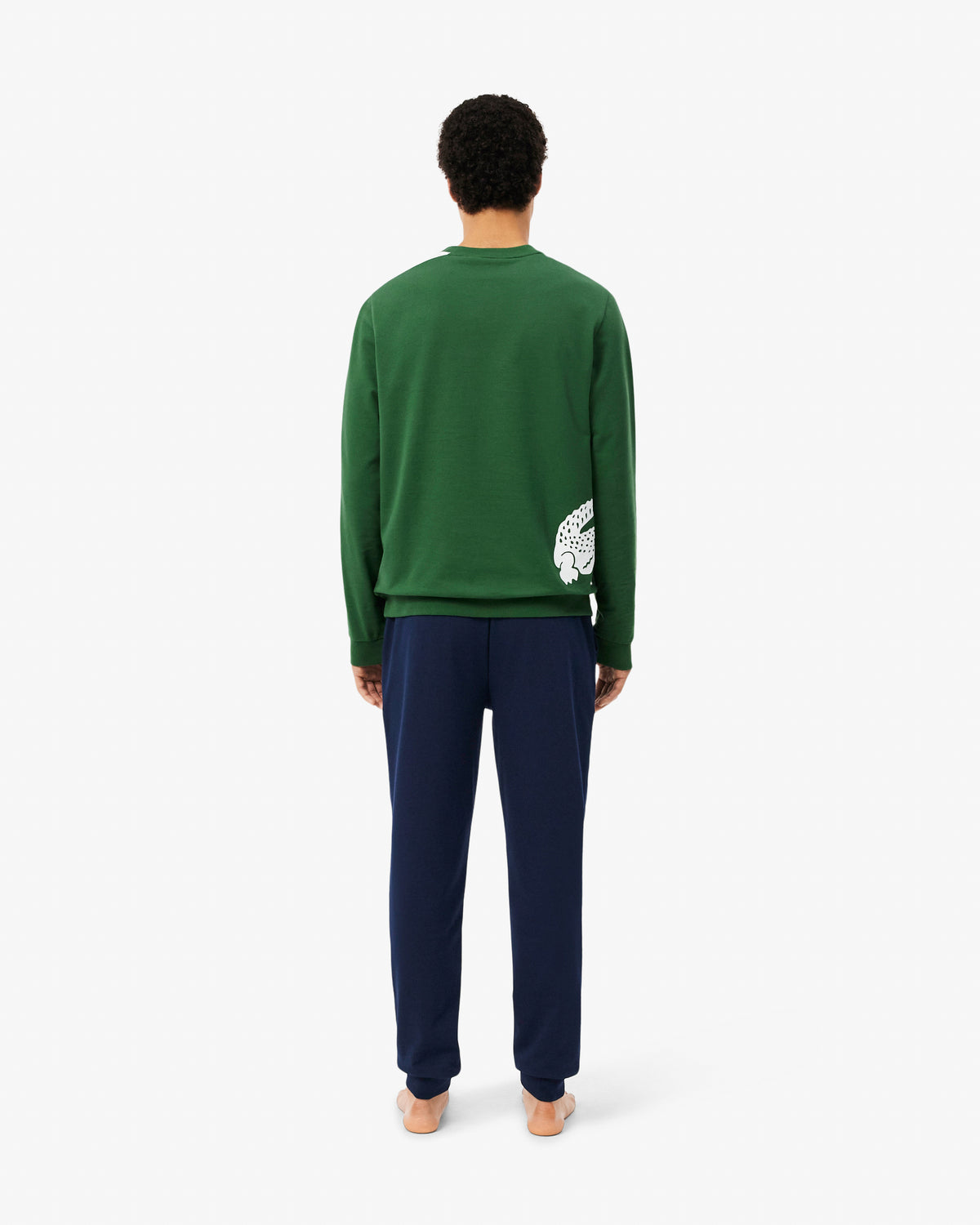 Lacoste Fleece Mens Loungewear Pants - Navy Blue/White 525