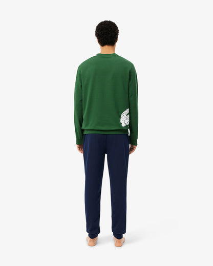 Lacoste Fleece Mens Loungewear Pants - Navy Blue/White 525