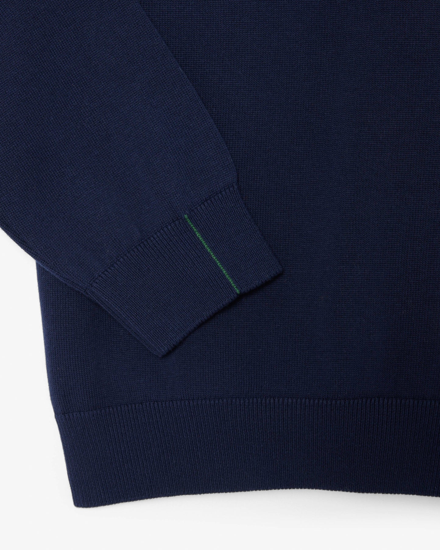 Lacoste Monochrome Jersey Mens V Neck Sweater - Navy Blue 166