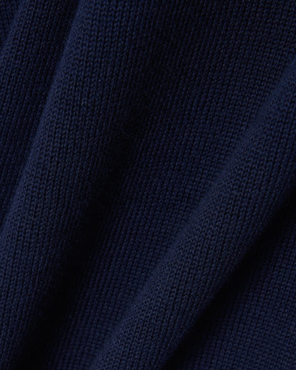 Lacoste Monochrome Jersey Mens V Neck Sweater - Navy Blue 166