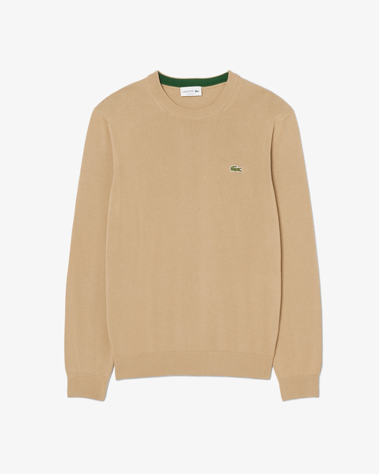 Lacoste Mens Organic Cotton Crew Neck Sweater - Cookie SIX