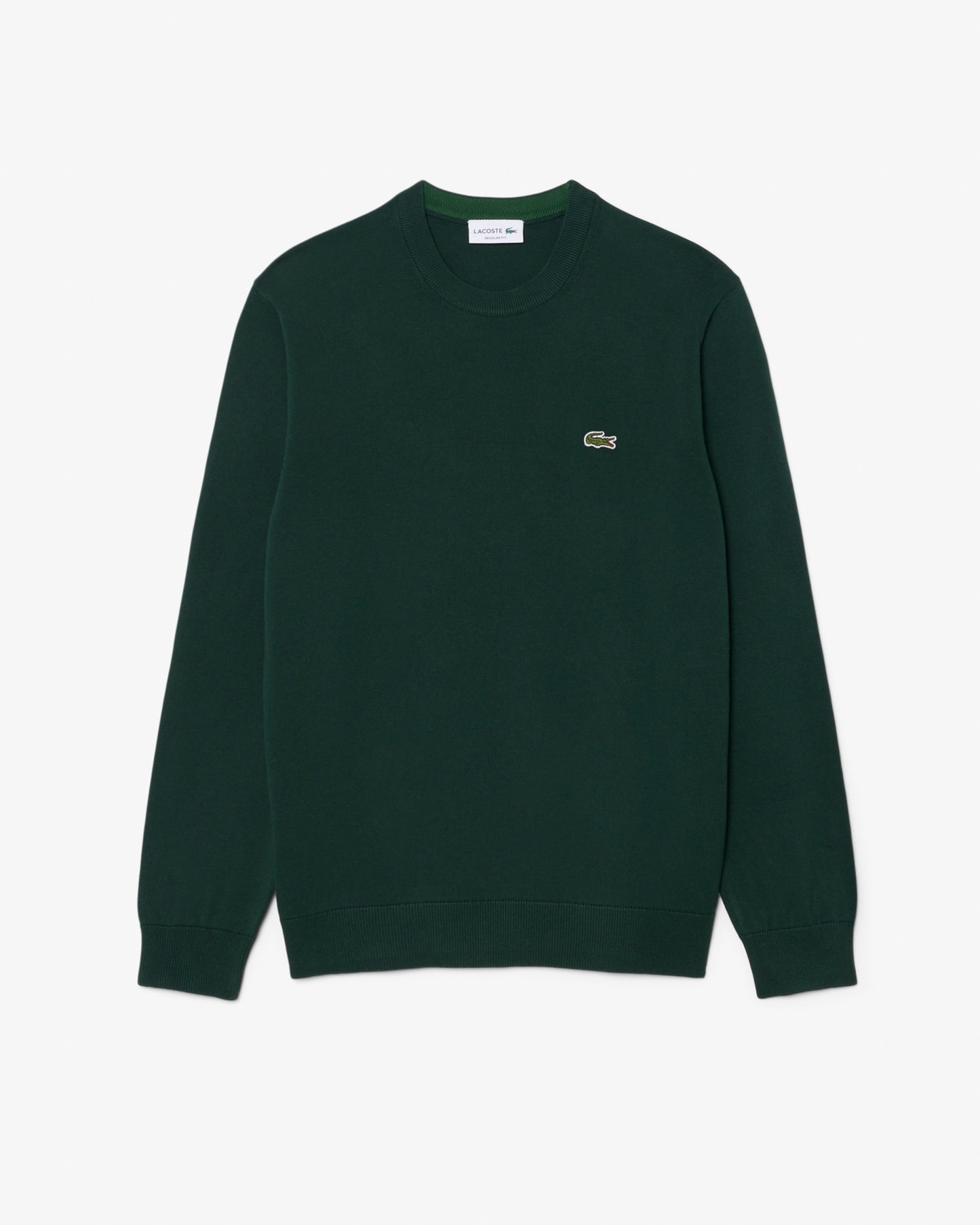 Lacoste Mens Organic Cotton Crew Neck Sweater - Sinople YZP