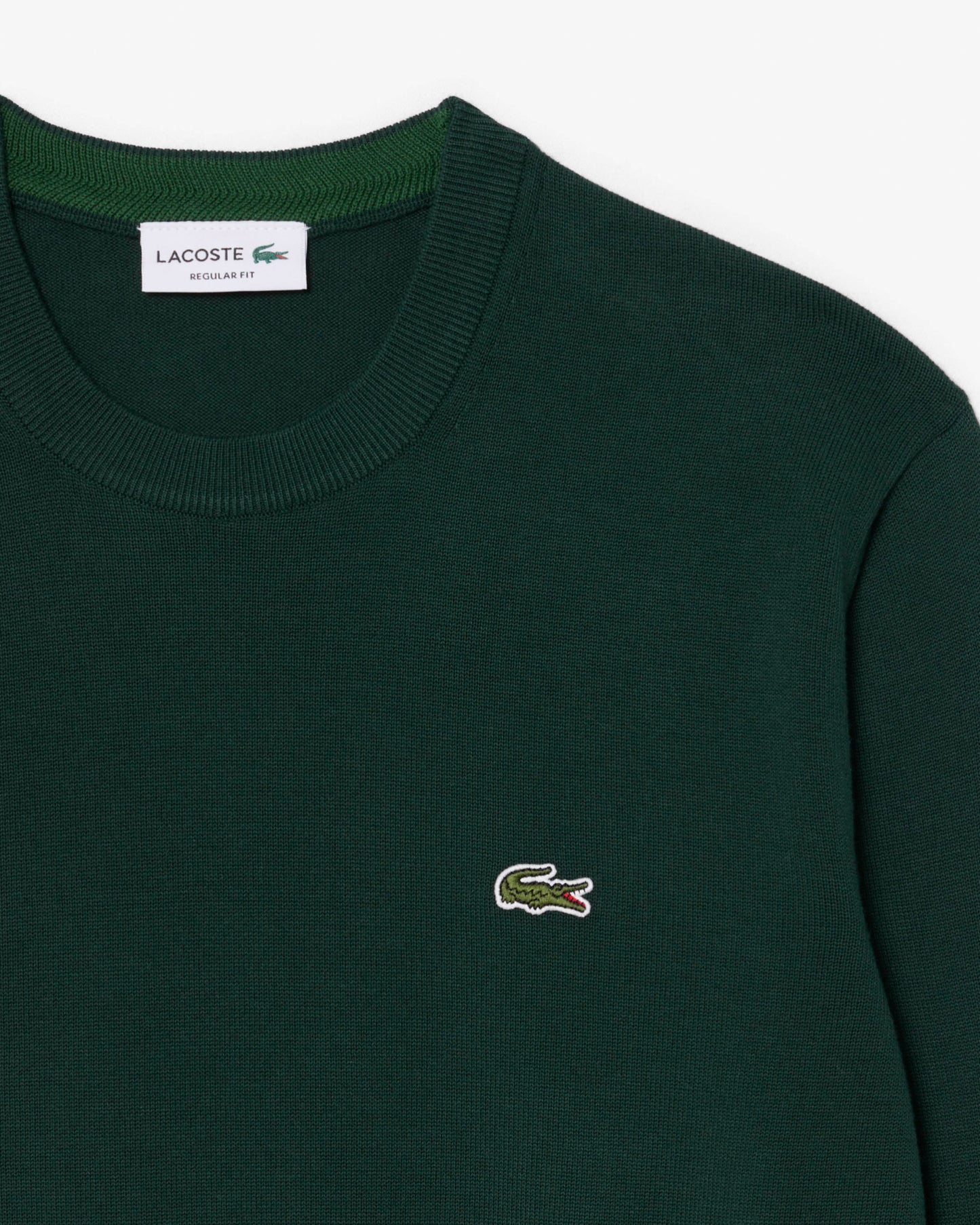 Lacoste Mens Organic Cotton Crew Neck Sweater - Sinople YZP
