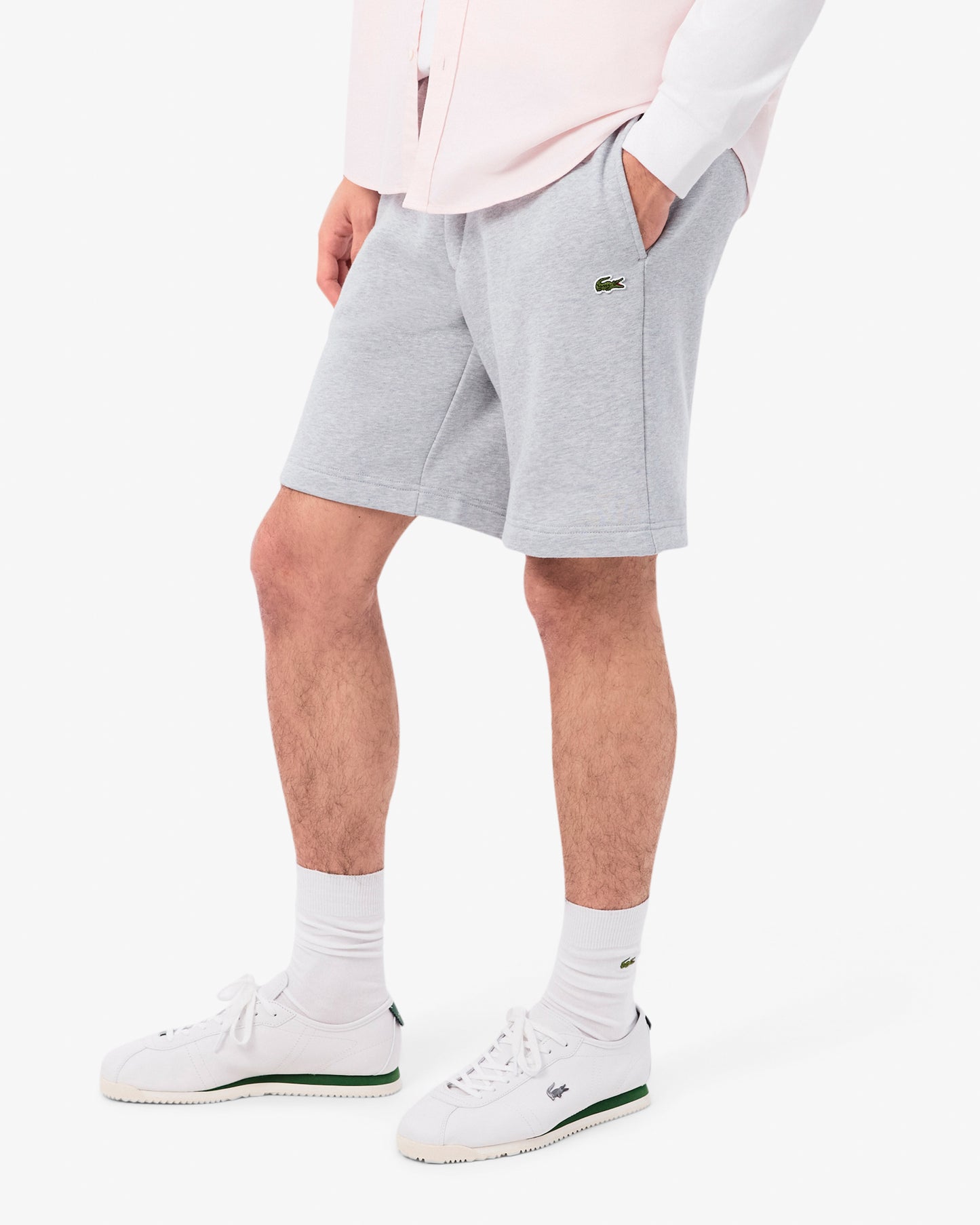 Lacoste Regular Fit Mens Fleece Shorts - Silver Chine CCA