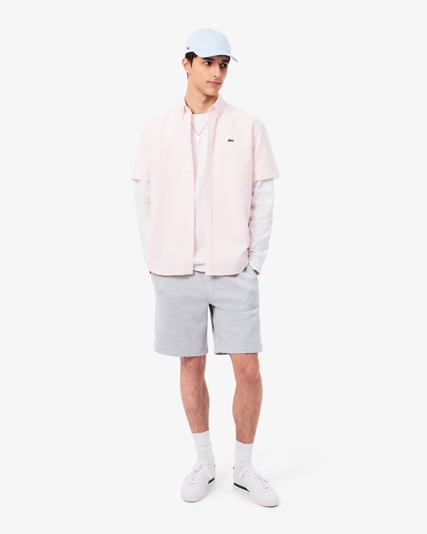 Lacoste Regular Fit Mens Fleece Shorts - Silver Chine CCA