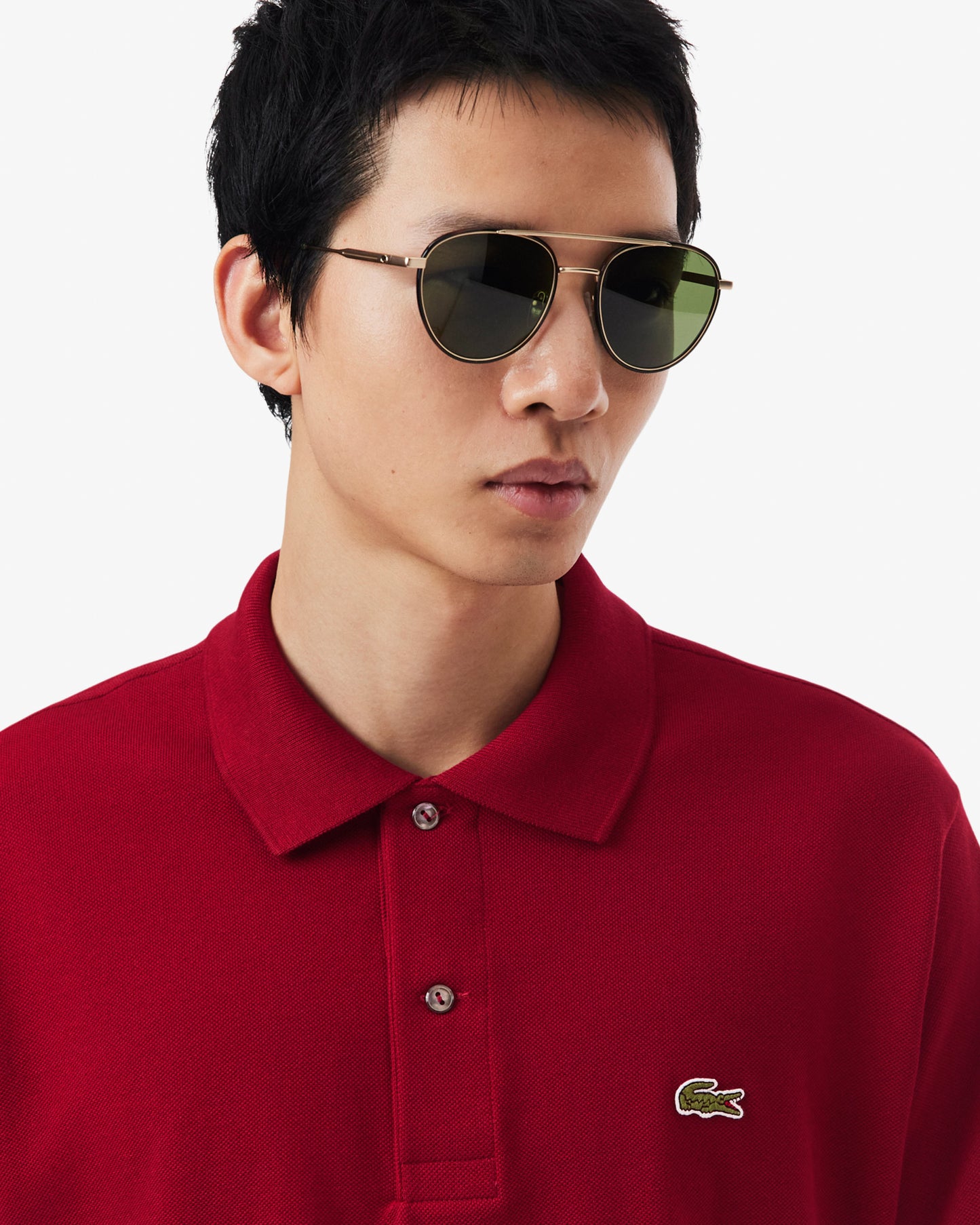 Lacoste Classic Fit L.12.12 Mens Short Sleeve Polo Shirt - Bordeaux 476