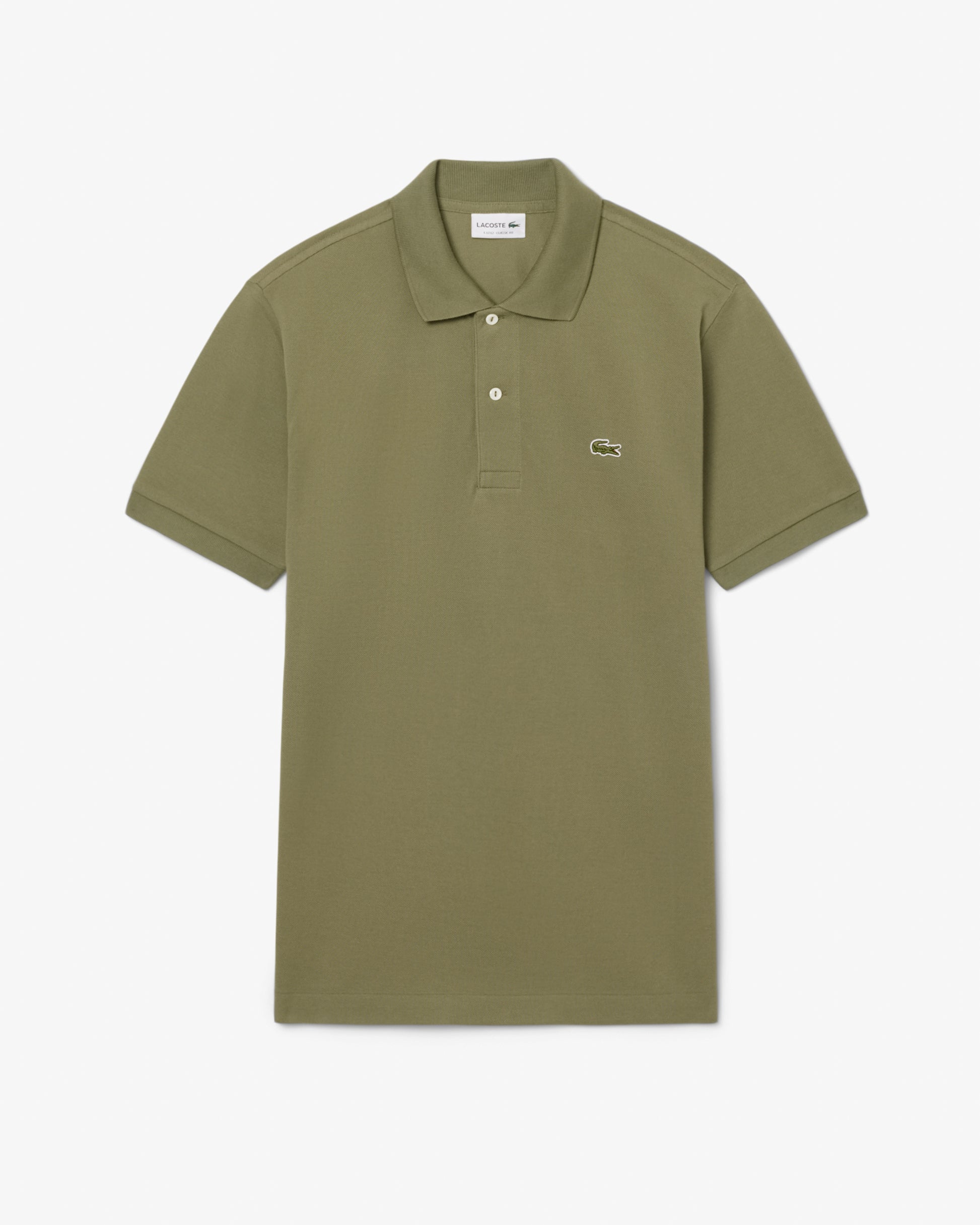 Lacoste Classic Fit L.12.12 Mens Short Sleeve Polo Shirt - Khaki BMY | CHO | Designer Mens Short Sleeve Polo Shirts