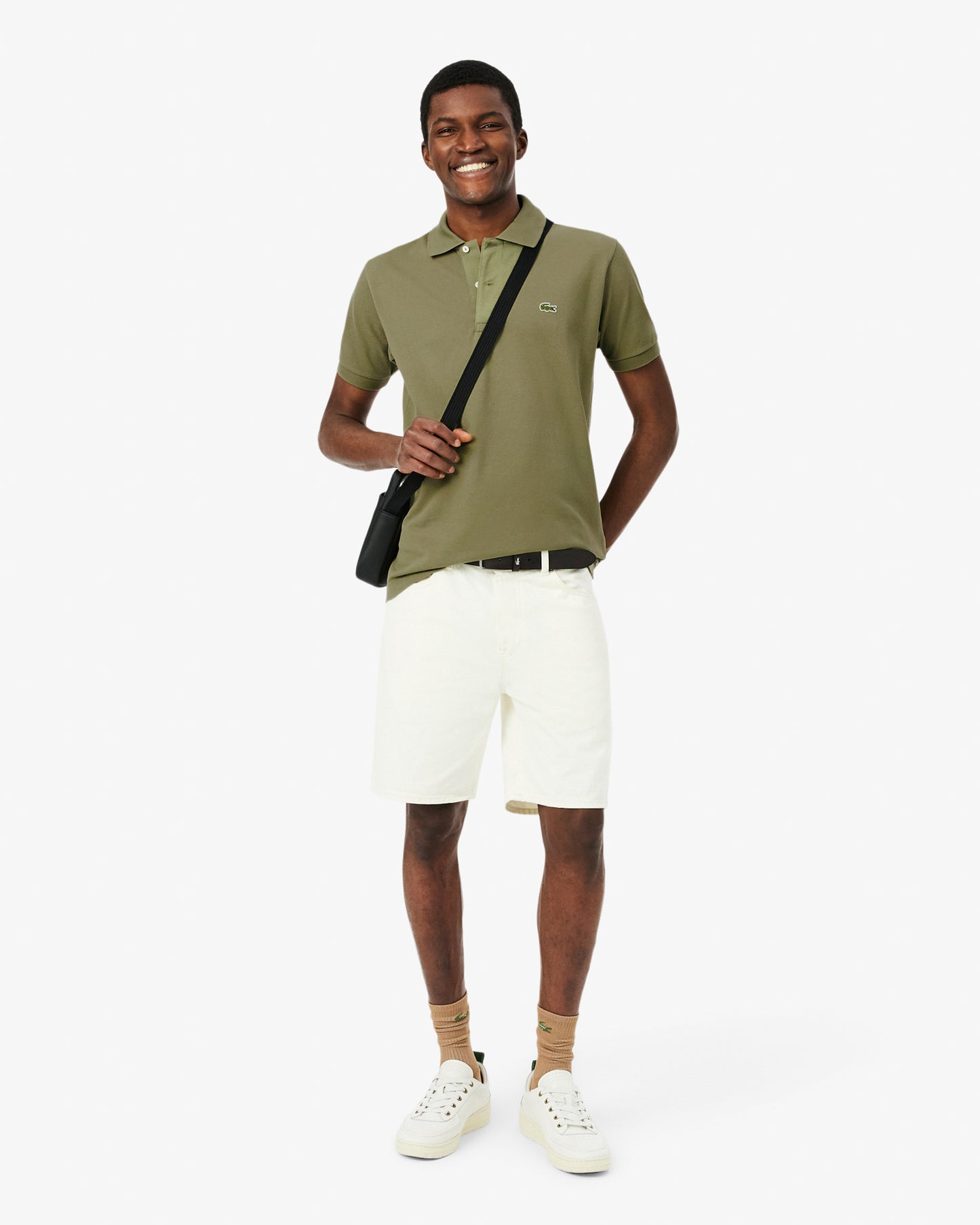 Lacoste Classic Fit L.12.12 Mens Short Sleeve Polo Shirt - Khaki BMY | CHO | Designer Mens Short Sleeve Polo Shirts