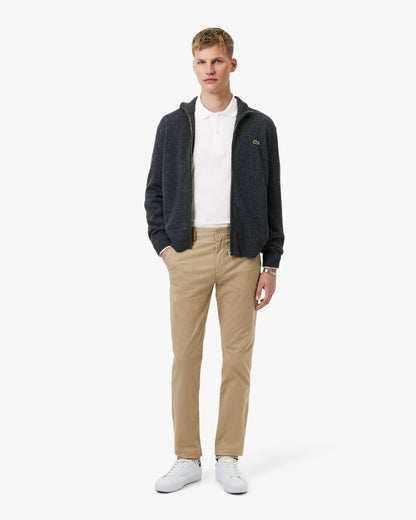 Lacoste Original L.12.12 Mens Long Sleeve Cotton Polo Shirt - White 001 | CHO | Designer Mens Long Sleeve Polo Shirts