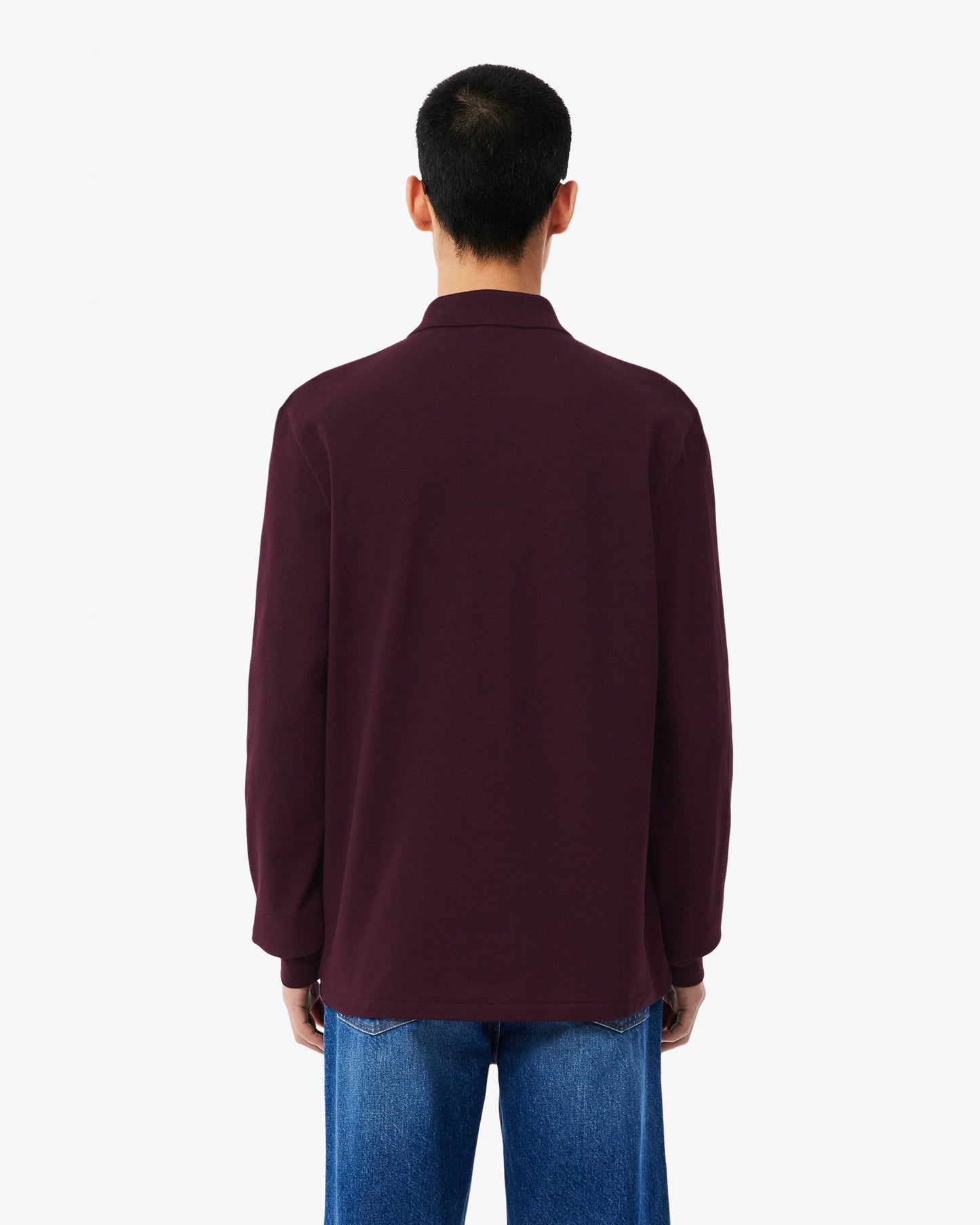 Lacoste Original L.12.12 Mens Long Sleeve Cotton Polo Shirt - Chestnut Brown 3KE | CHO | Designer Mens Long Sleeve Polo Shirts