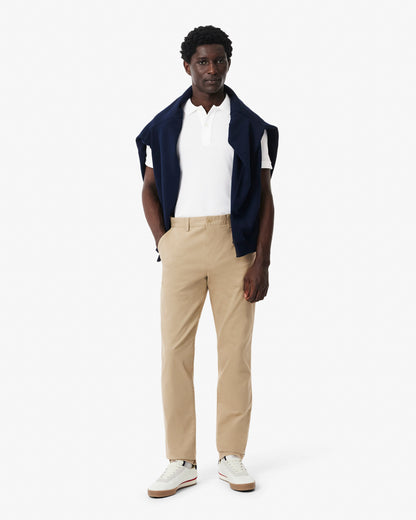 Lacoste Mens Original L.12.12 Slim Fit Petit Piqué Cotton Polo Shirt - White 001