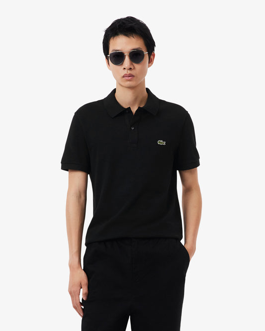 Lacoste Mens Original L.12.12 Slim Fit Petit Piqué Cotton Polo Shirt - Black 031