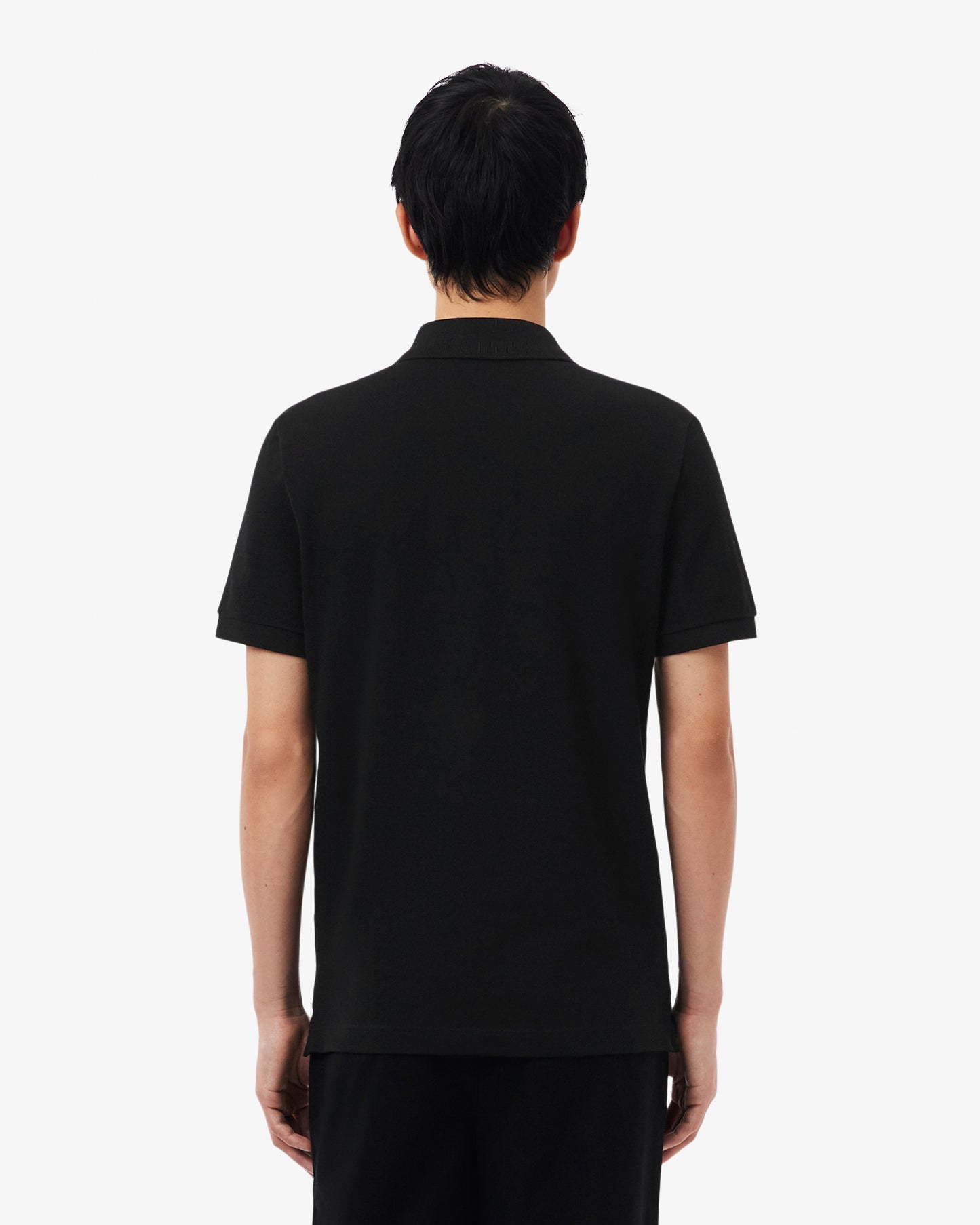 Lacoste Mens Original L.12.12 Slim Fit Petit Piqué Cotton Polo Shirt - Black 031 | CHO | Designer Mens Short Sleeve Polo Shirts