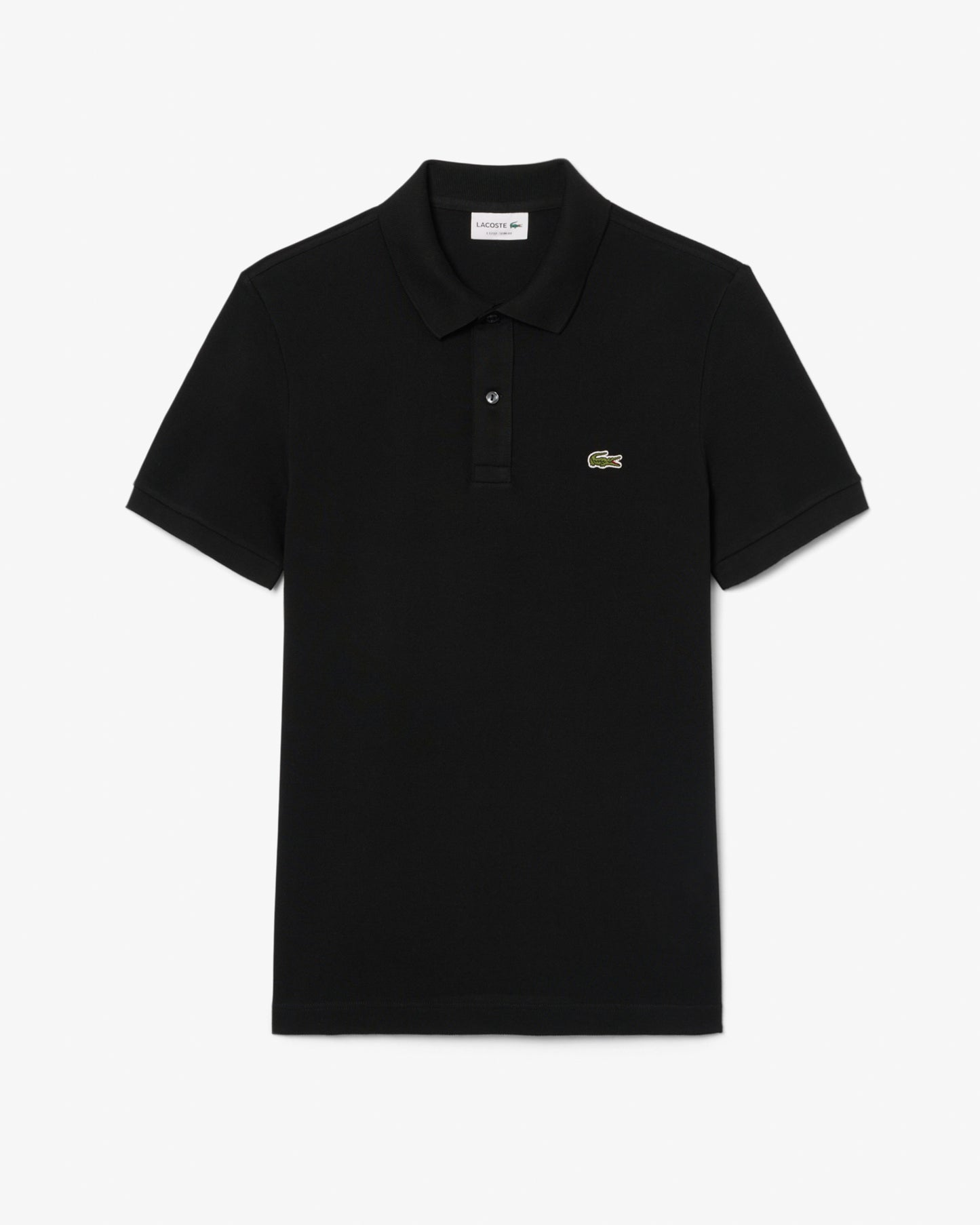 Lacoste Mens Original L.12.12 Slim Fit Petit Piqué Cotton Polo Shirt - Black 031 | CHO | Designer Mens Short Sleeve Polo Shirts