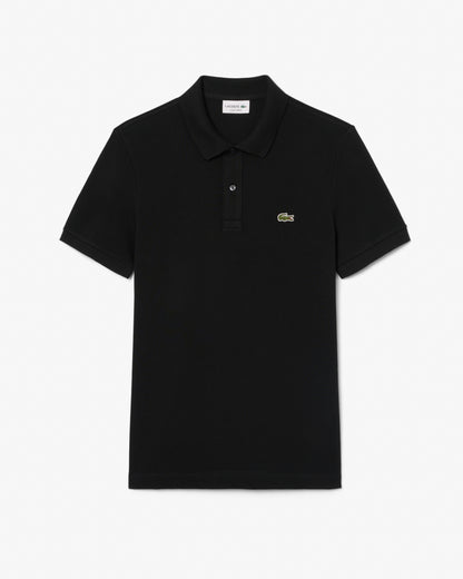 Lacoste Mens Original L.12.12 Slim Fit Petit Piqué Cotton Polo Shirt - Black 031 | CHO | Designer Mens Short Sleeve Polo Shirts