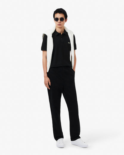 Lacoste Mens Original L.12.12 Slim Fit Petit Piqué Cotton Polo Shirt - Black 031 | CHO | Designer Mens Short Sleeve Polo Shirts