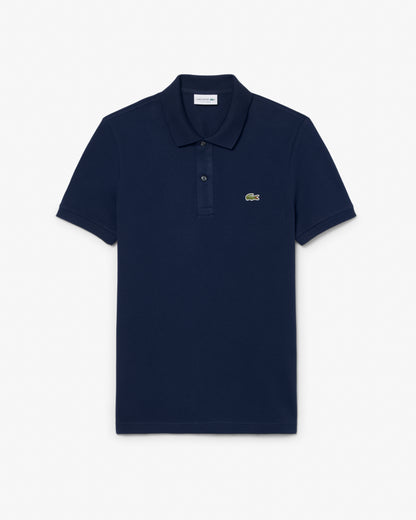 Lacoste Mens Original L.12.12 Slim Fit Petit Piqué Cotton Polo Shirt - Navy Blue 166