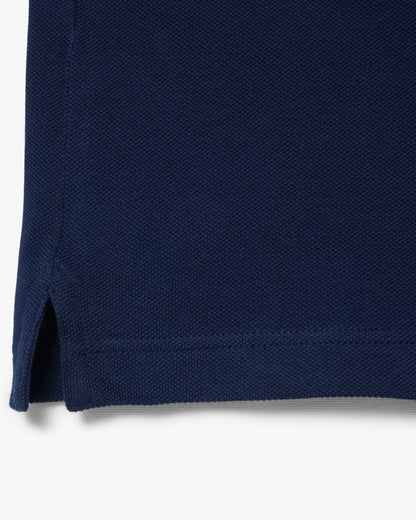 Lacoste Mens Original L.12.12 Slim Fit Petit Piqué Cotton Polo Shirt - Navy Blue 166