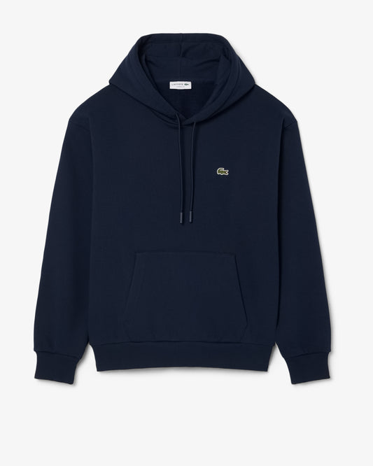 Lacoste Fleece Mens Classic Fit Hoodie - Navy 166 | CHO | Designer Mens Hoodies