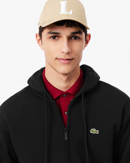 Lacoste Fleece Full-Zip Mens Classic Fit Hoodie - Black 031