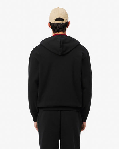 Lacoste Fleece Full-Zip Mens Classic Fit Hoodie - Black 031