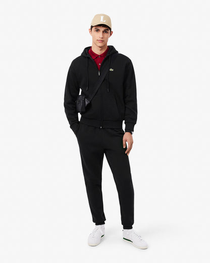 Lacoste Fleece Full-Zip Mens Classic Fit Hoodie - Black 031