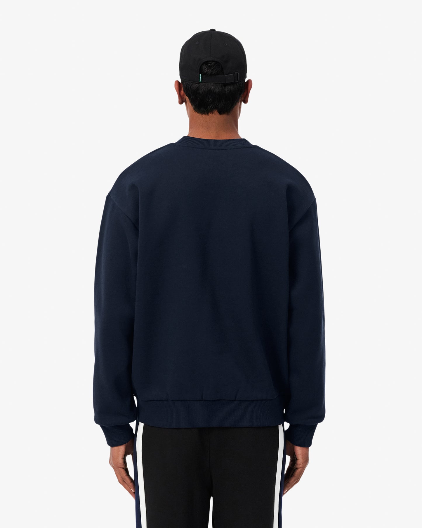 Lacoste Fleece Mens Classic Fit Sweater - Navy Blue 166