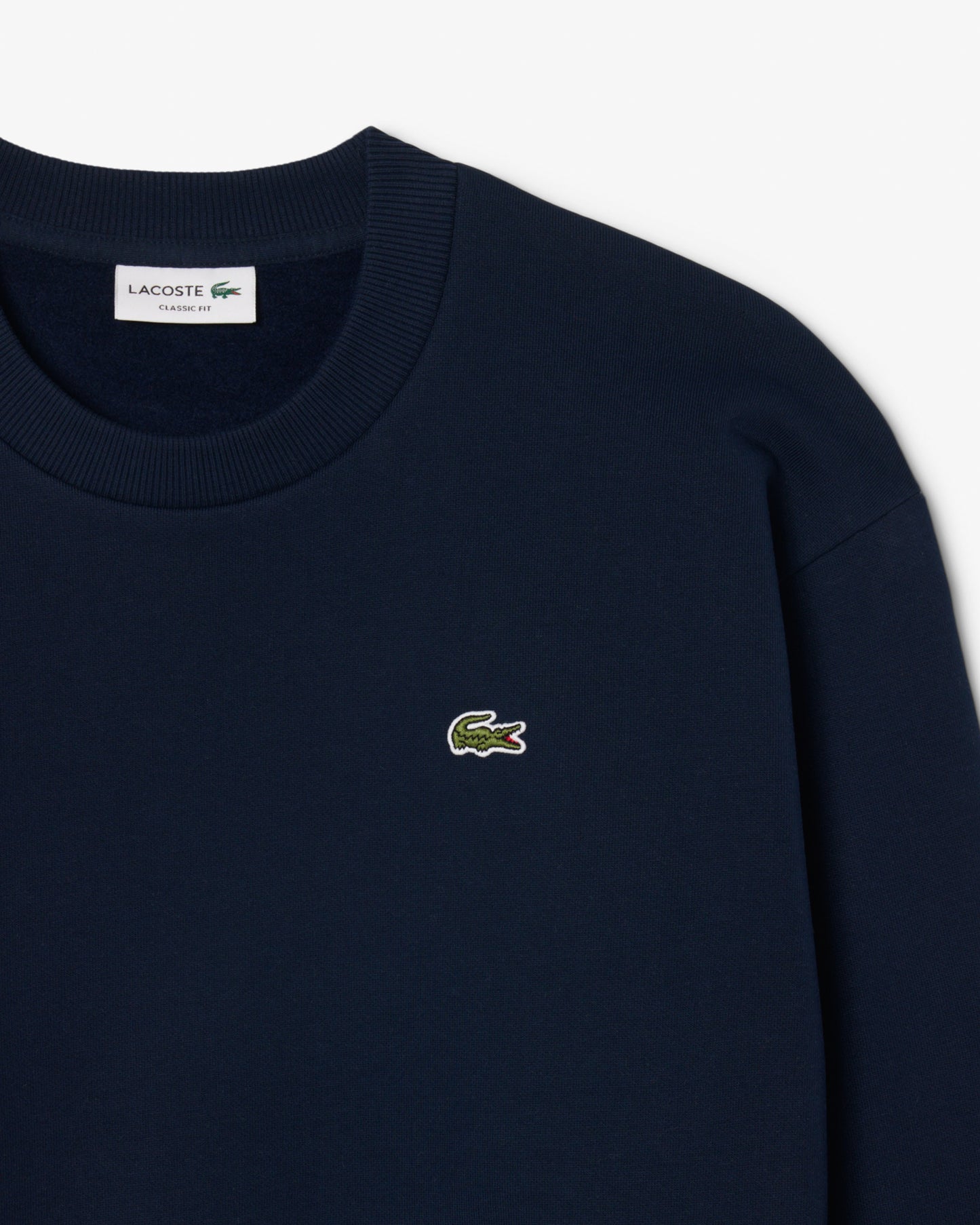 Lacoste Fleece Mens Classic Fit Sweater - Navy Blue 166