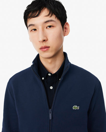 Lacoste Half Zip Mens Fleece Sweatshirt - Navy Blue 166