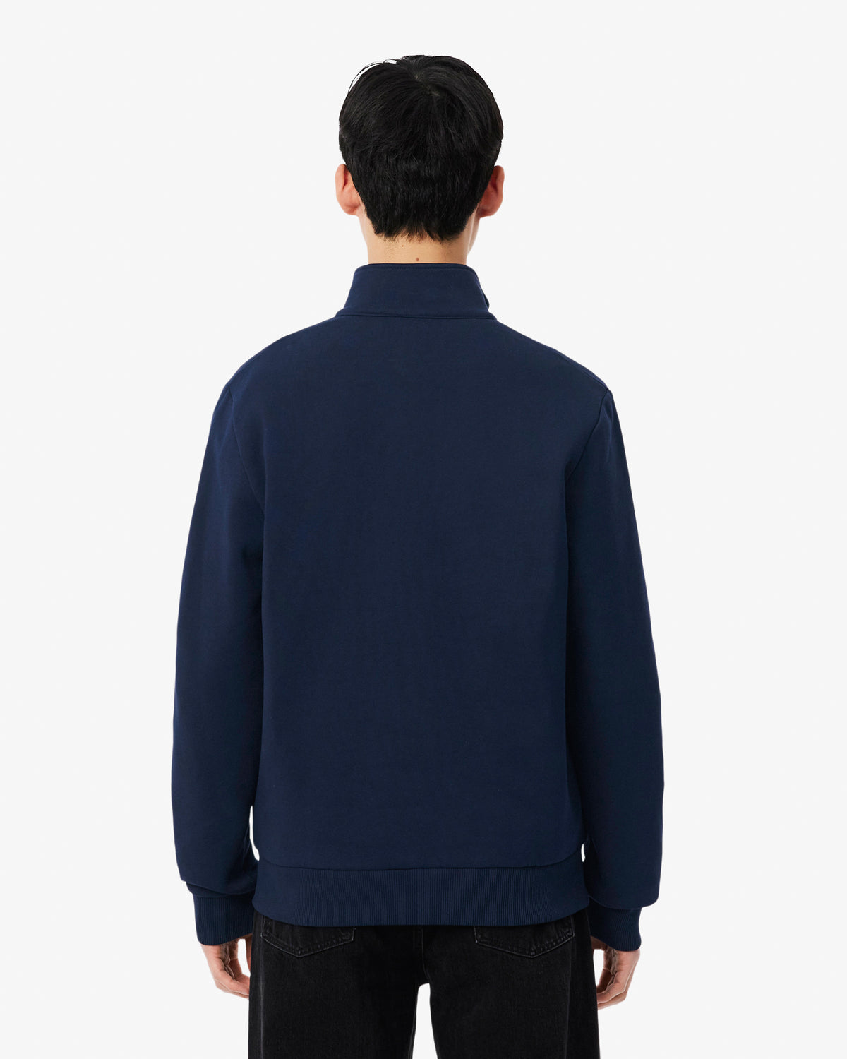 Lacoste Half Zip Mens Fleece Sweatshirt - Navy Blue 166