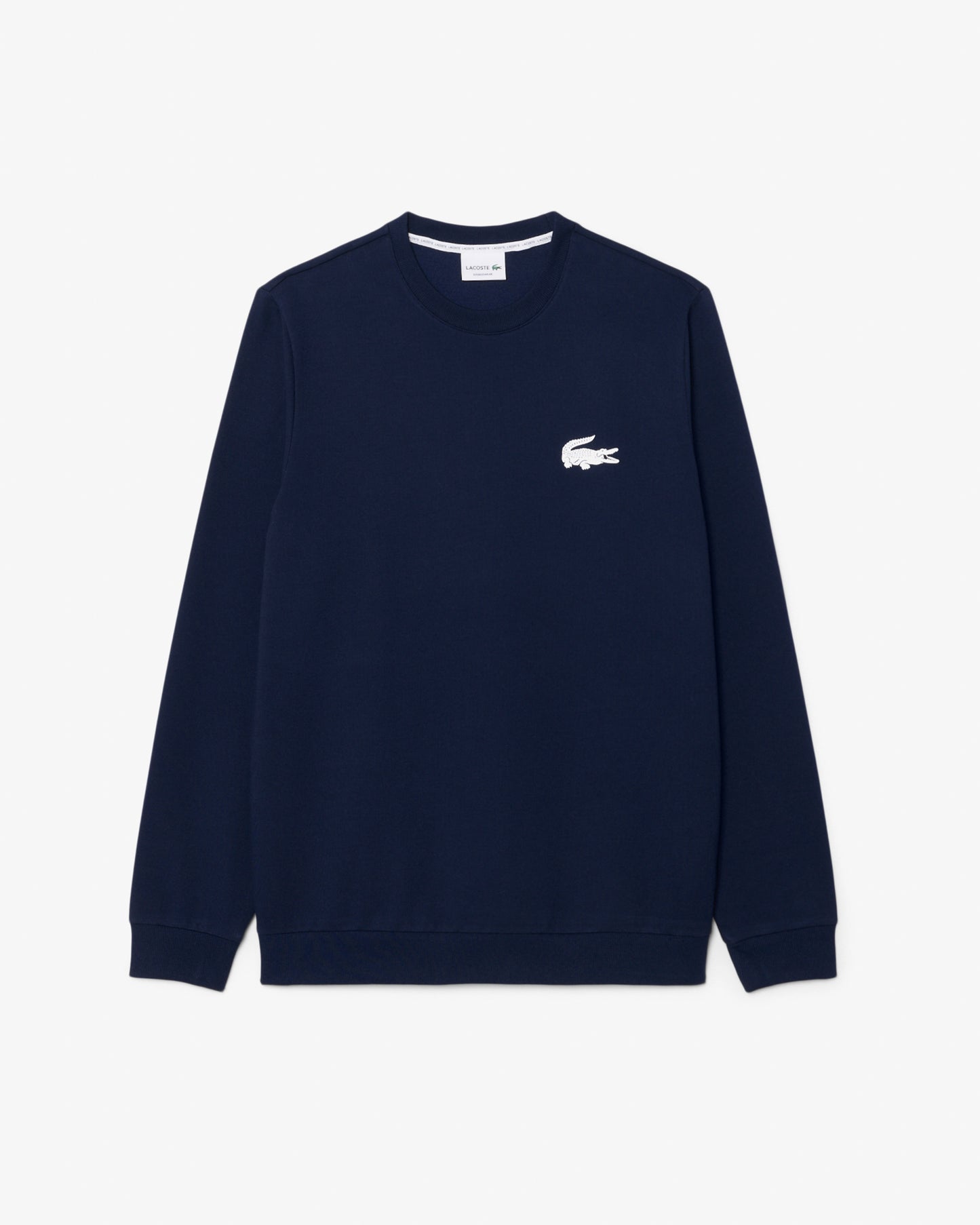 Lacoste Fleece Mens Lounge Hoodie - Navy Blue/White 525