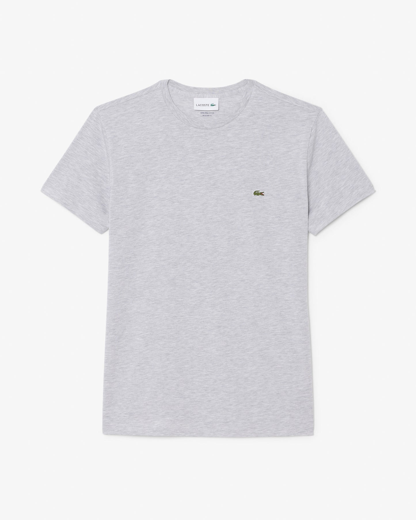 Lacoste Mens Crew Neck Pima Cotton Jersey T-Shirt - Silver Chine CCA