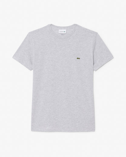 Lacoste Mens Crew Neck Pima Cotton Jersey T-Shirt - Silver Chine CCA