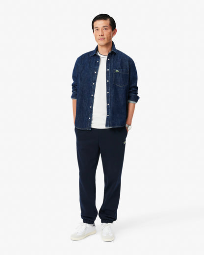 Lacoste Regular Fit Mens Fleece Sweatpants - Navy Blue 166