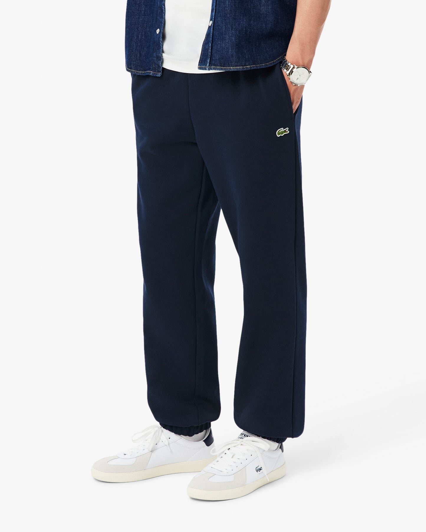 Lacoste Regular Fit Mens Fleece Sweatpants - Navy Blue 166