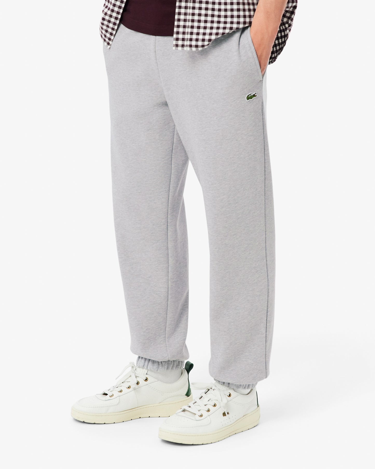 Lacoste Regular Fit Mens Fleece Sweatpants - Silver Chine CCA