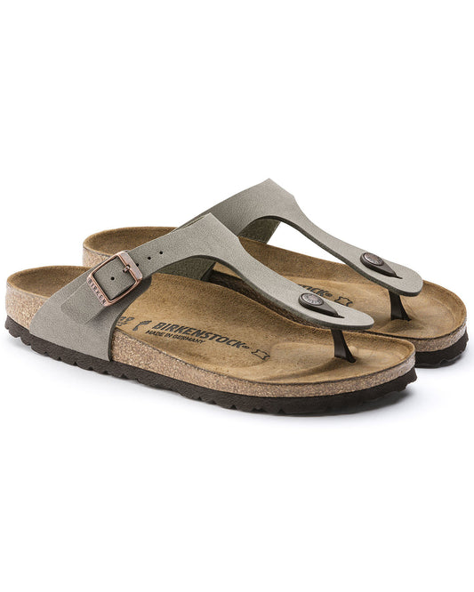 Birkenstock Gizeh Birko-Flor Birkibuc Womens Flip Flop - Stone